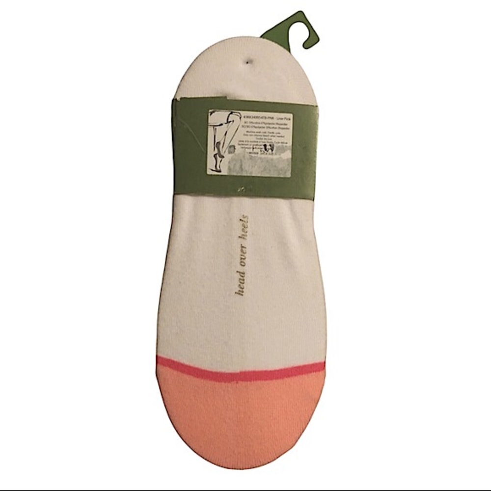 2/$25 (3 Pairs) Head Over Heels Kate ♠️ Spade NY Pink & White Sock Liners - Picture 3 of 5